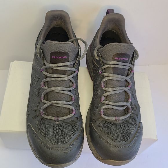 RED WING Women's (9B) Gray & Purple Cooltech Safety Toe Athletic Work Shoes 2343 - Picture 6 of 13